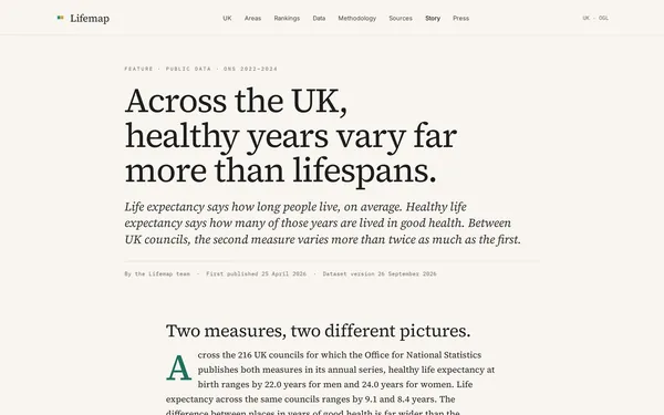 Opening of the Lifemap story page